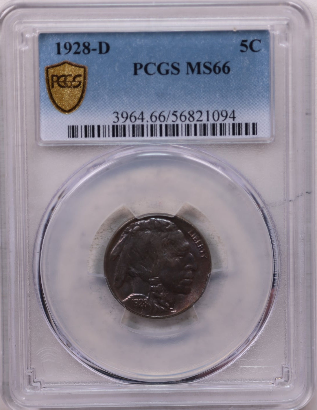 1928-D Buffalo Nickel, Gem Mint State, PCGS MS-66, Store SALE #GNL024.