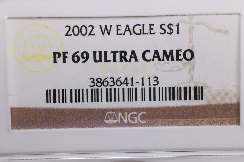 2002-W Proof American Silver Eagle, NGC PF-69, Store SALE