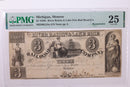 1830's $3., Obsolete Currency., Monroe, MI., PMG Graded VF25., Store