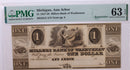 18__ $1., Obsolete Currency., Ann Arbor, MI., PMG Graded CU-63 EPQ., Store