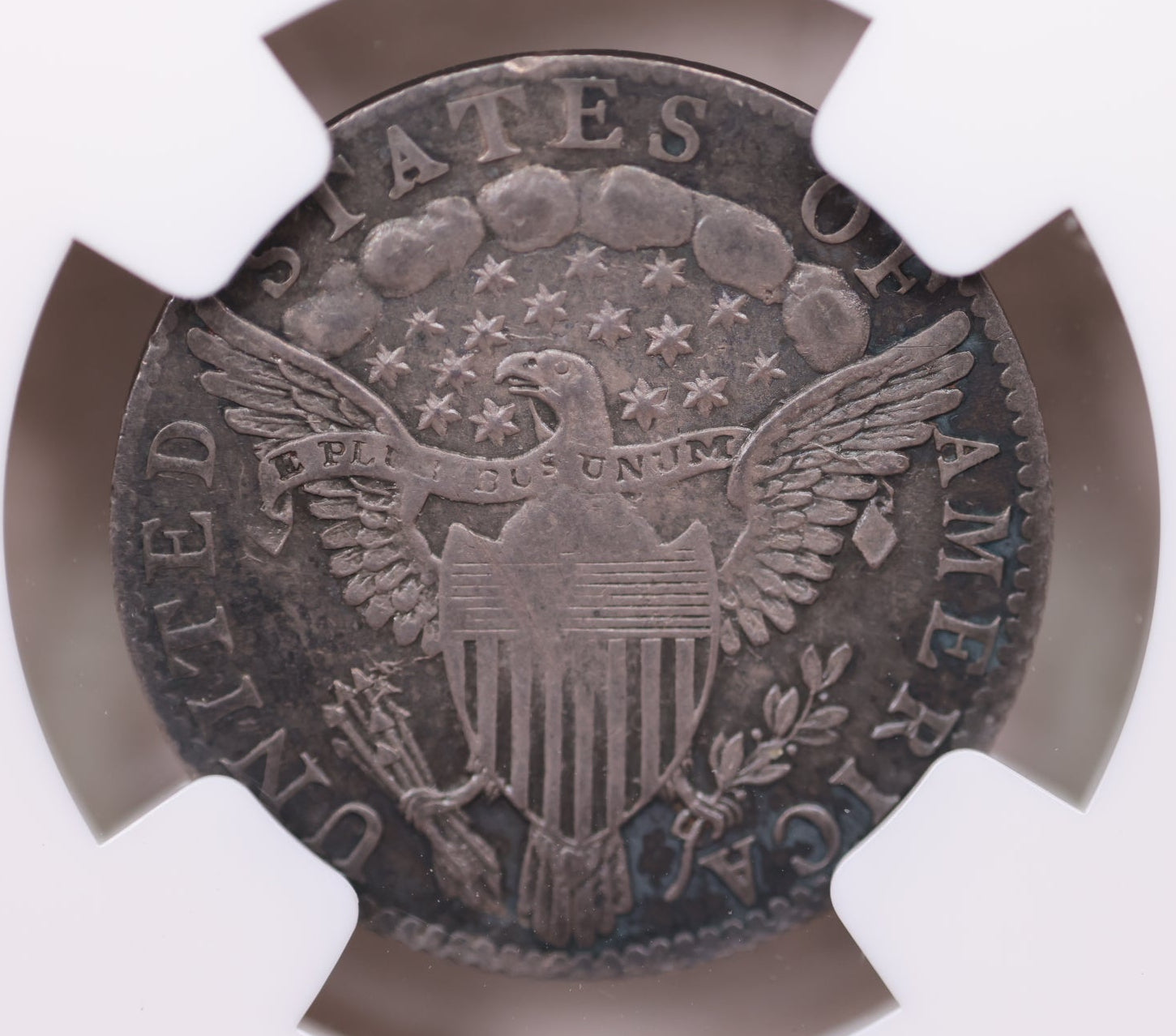 1798/7 Bust Silver Dime, Repunched Date with 16 Star's, JR-1, NGC AU55, Store #DE805