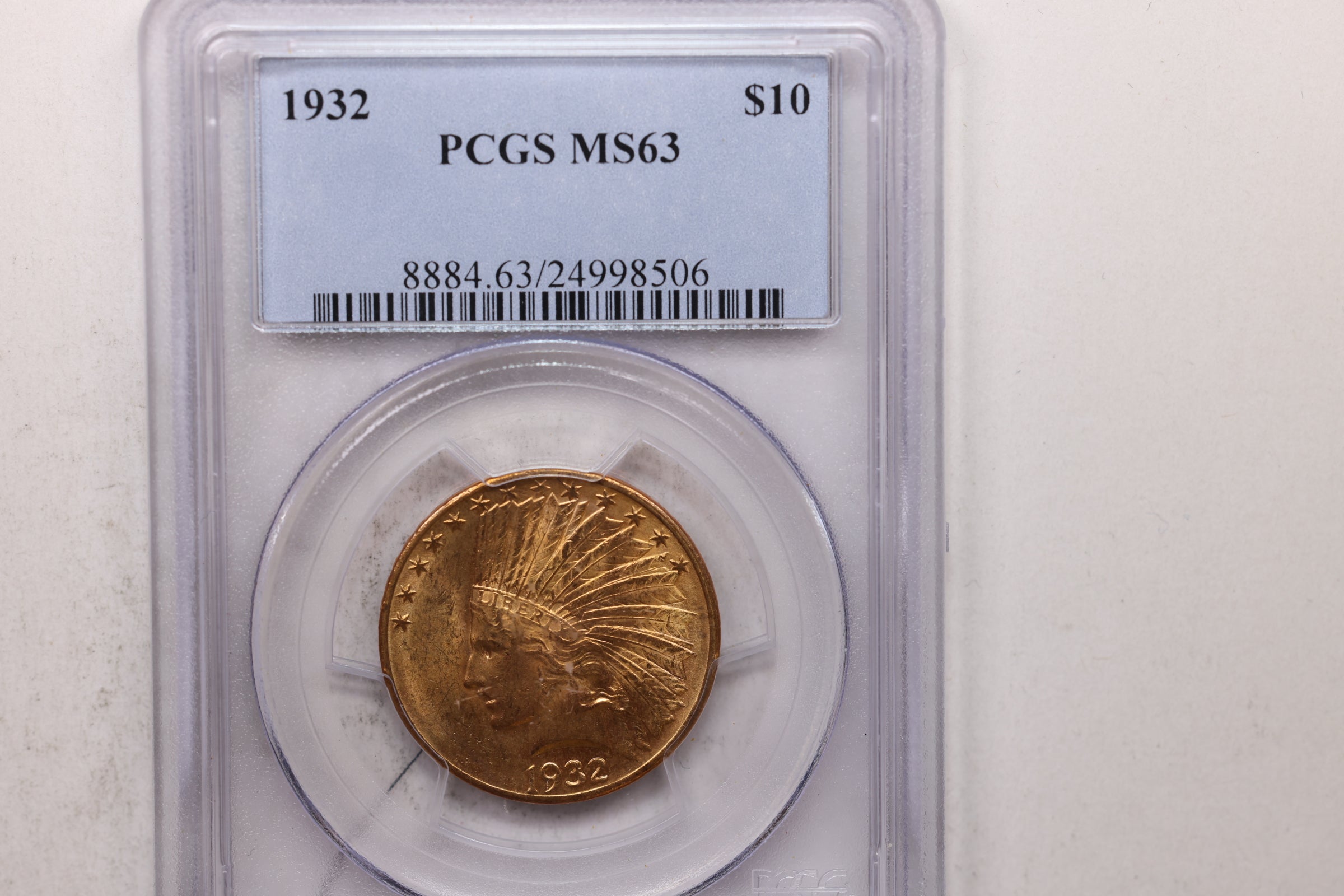 1932 $10, Gold Indian, Pre 1933 Eagle, PCGS MS-63, Store Sale #G0120.