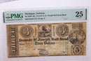 1830's-40's $3., Obsolete Currency., Jackson, MI., PMG Graded VF25., Store