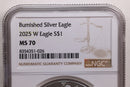 2025 American Silver Eagle, Burnished Strike, NGC MS-70, Store SALE