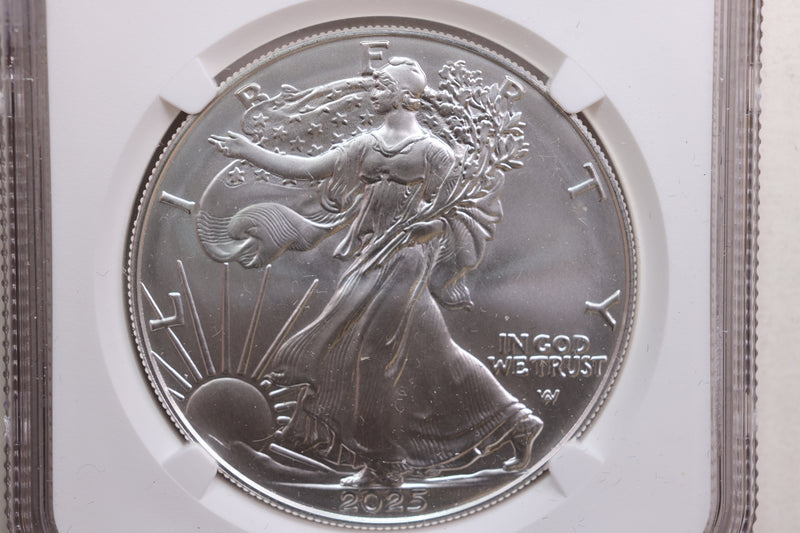 2025 American Silver Eagle, Burnished Strike, NGC MS-70, Store SALE
