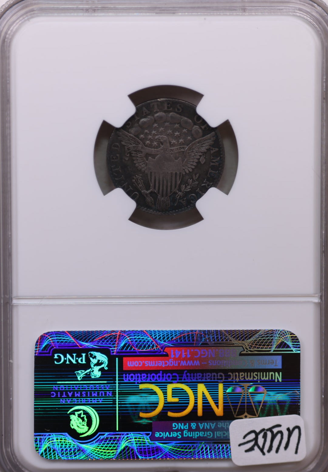 1798/7 Bust Silver Dime, Repunched Date with 16 Star's, JR-1, NGC AU55, Store #DE805
