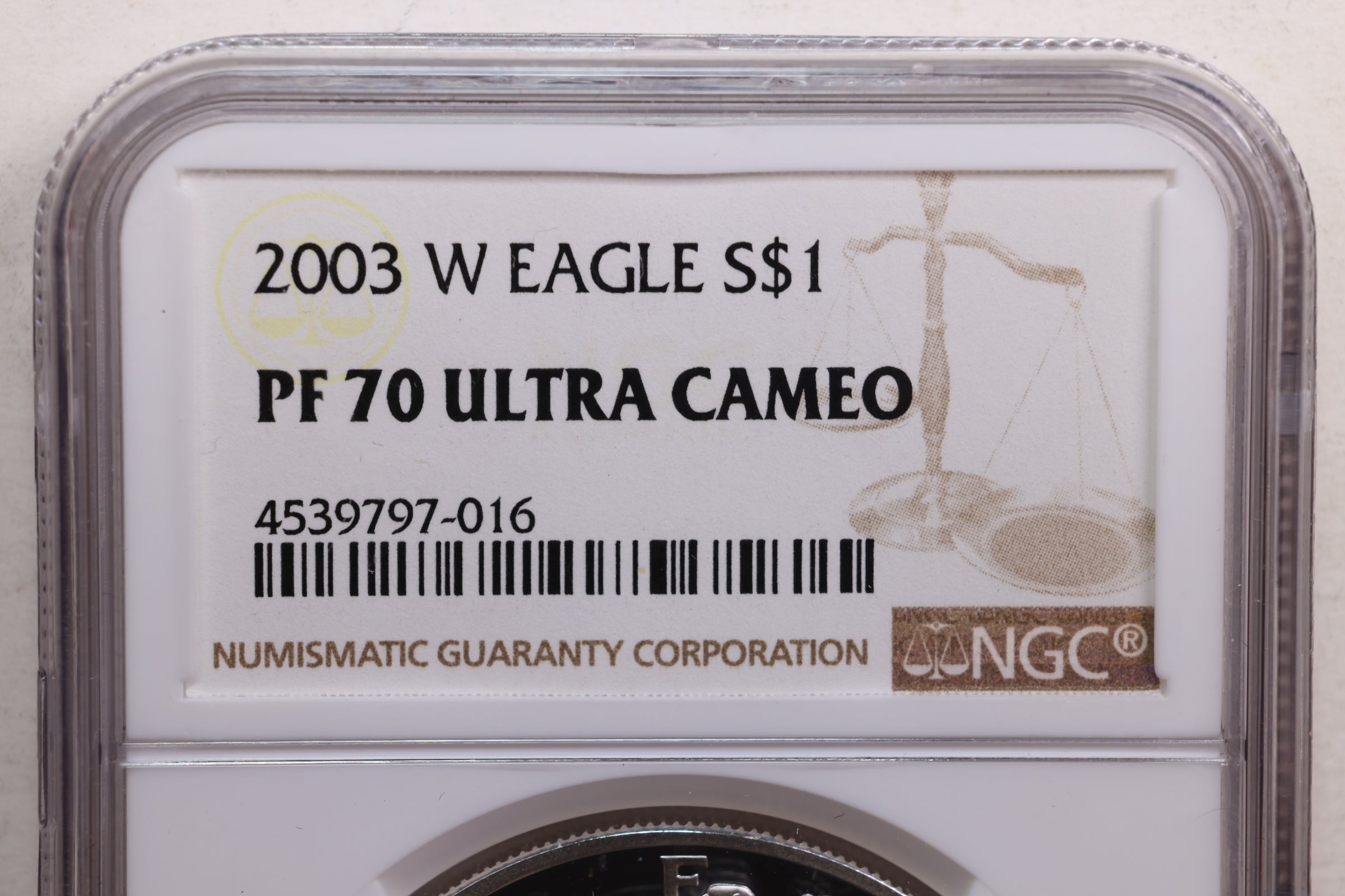 2003-W American Silver Eagle, Proof Strike, NGC PF-70, Store SALE #AE0194.