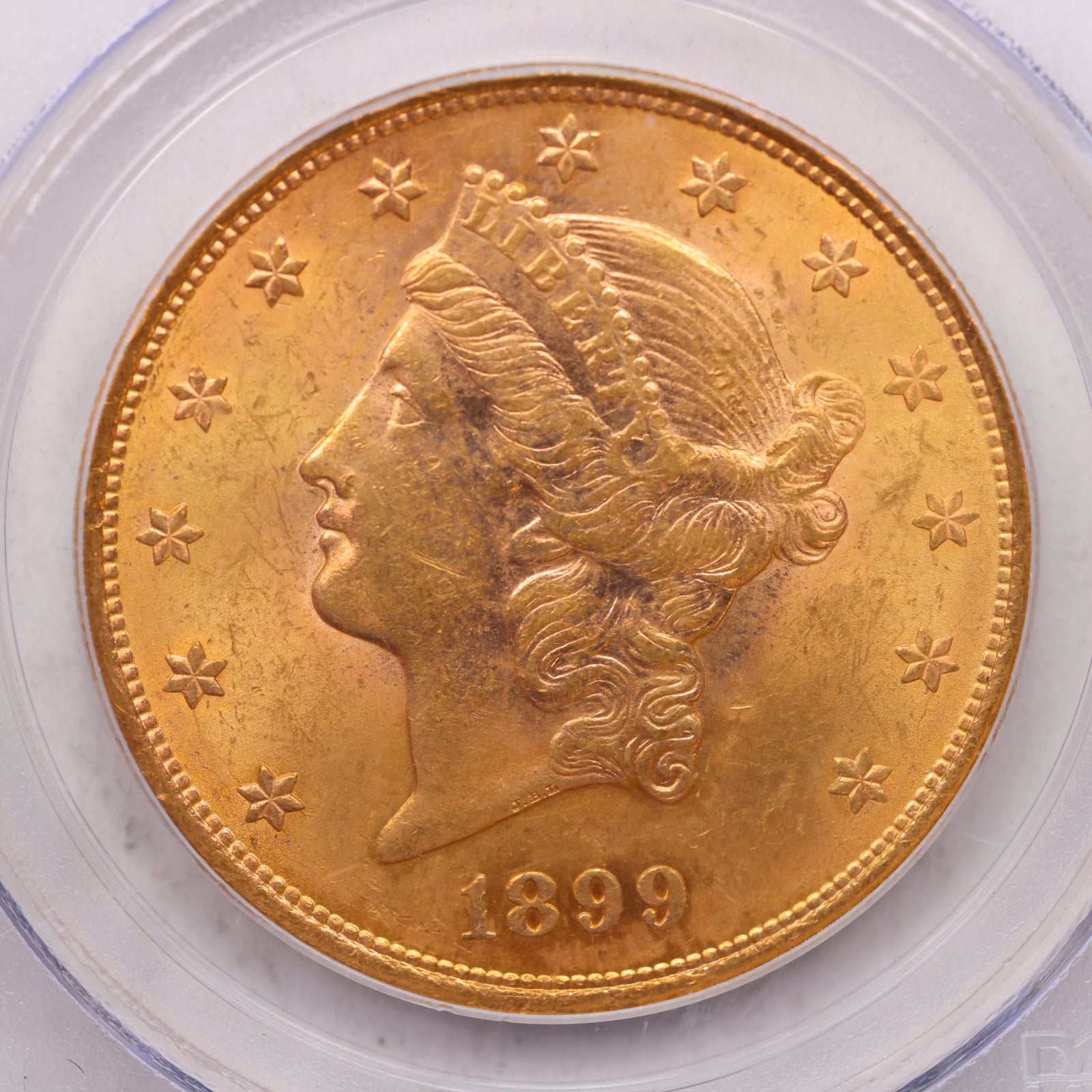 1899 $20 Gold Liberty, Pre 1933 Double Eagle, PCGS MS-62, Store Sale #G0121.