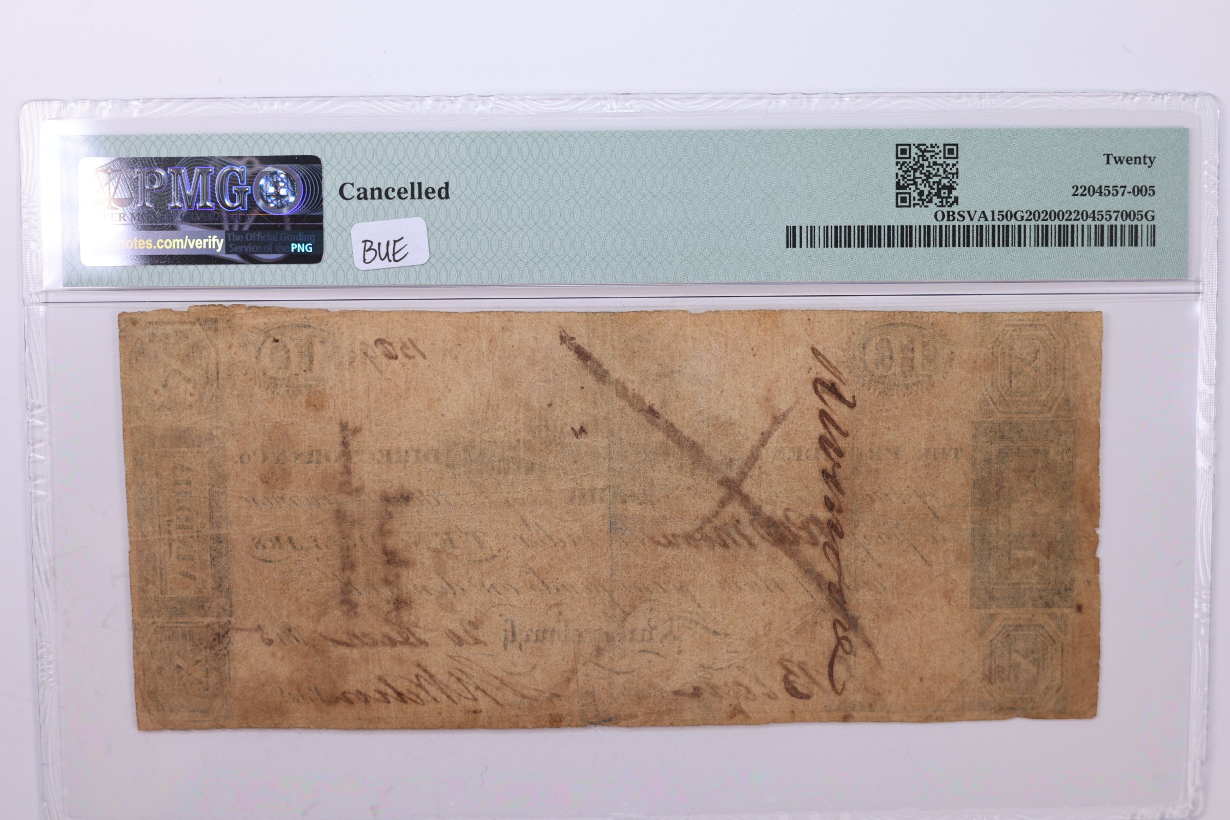 1815 $10., Obsolete Currency., PARKERSBURGH, VA., PMG VF-20., Store #GDC006