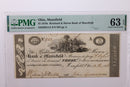 1816 $3., Obsolete Currency., Mansfield, OH., PMG CU-63 EPQ., Store