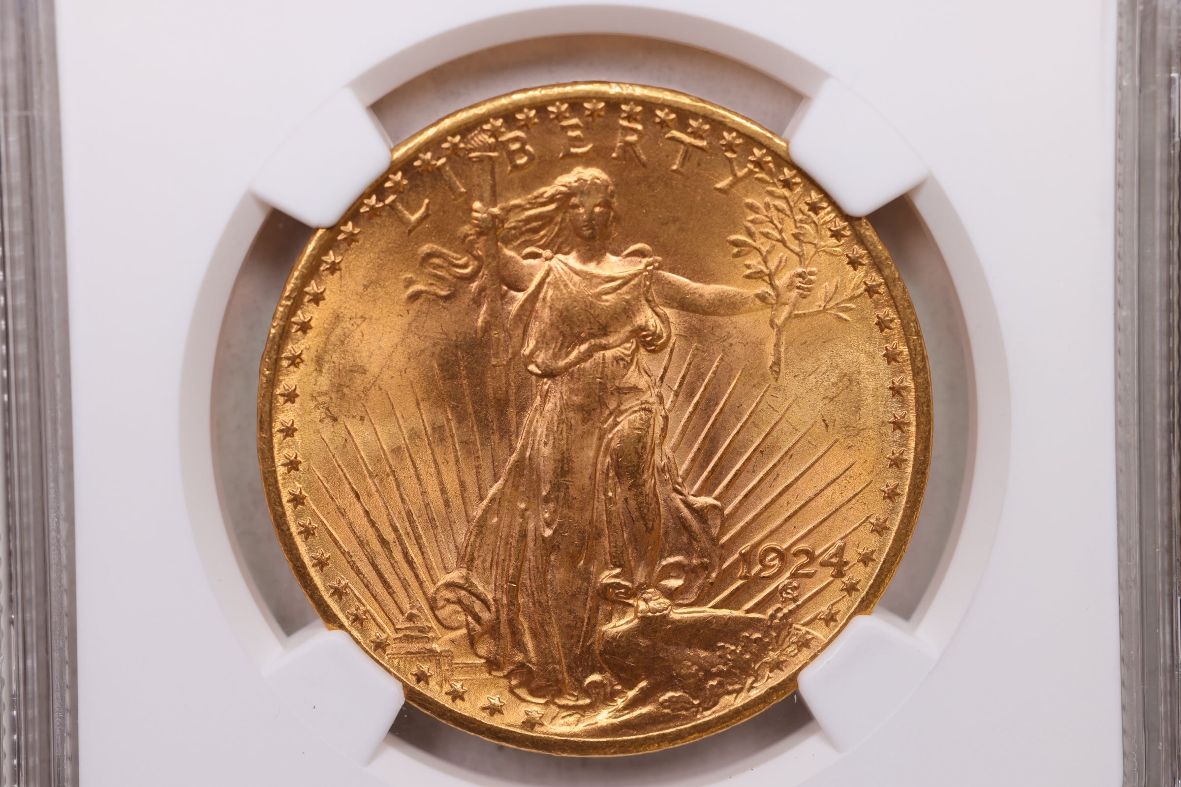 1908 $20 Gold Saint, Pre 1933 Double Eagle, NGC MS-64, Store Sale #G0126.
