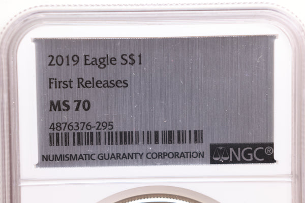 2019 American Silver Eagle, Business Strike, NGC MS-70, Store SALE #AE0204.