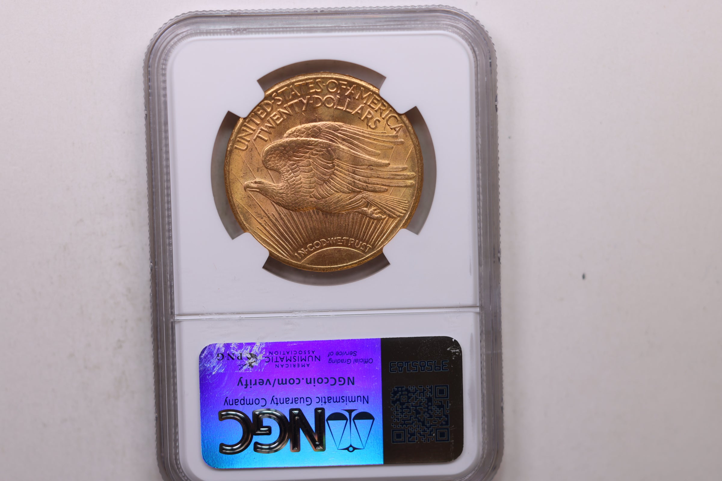 1908 $20 Gold Saint, Pre 1933 Double Eagle, NGC MS-64, Store Sale #G0126.