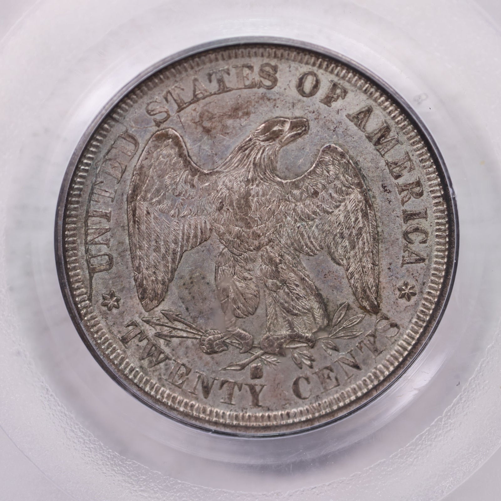 1875-S Twenty Cent Piece, Mint State Coin, PCGS Certified MS-63, Store #20C01.