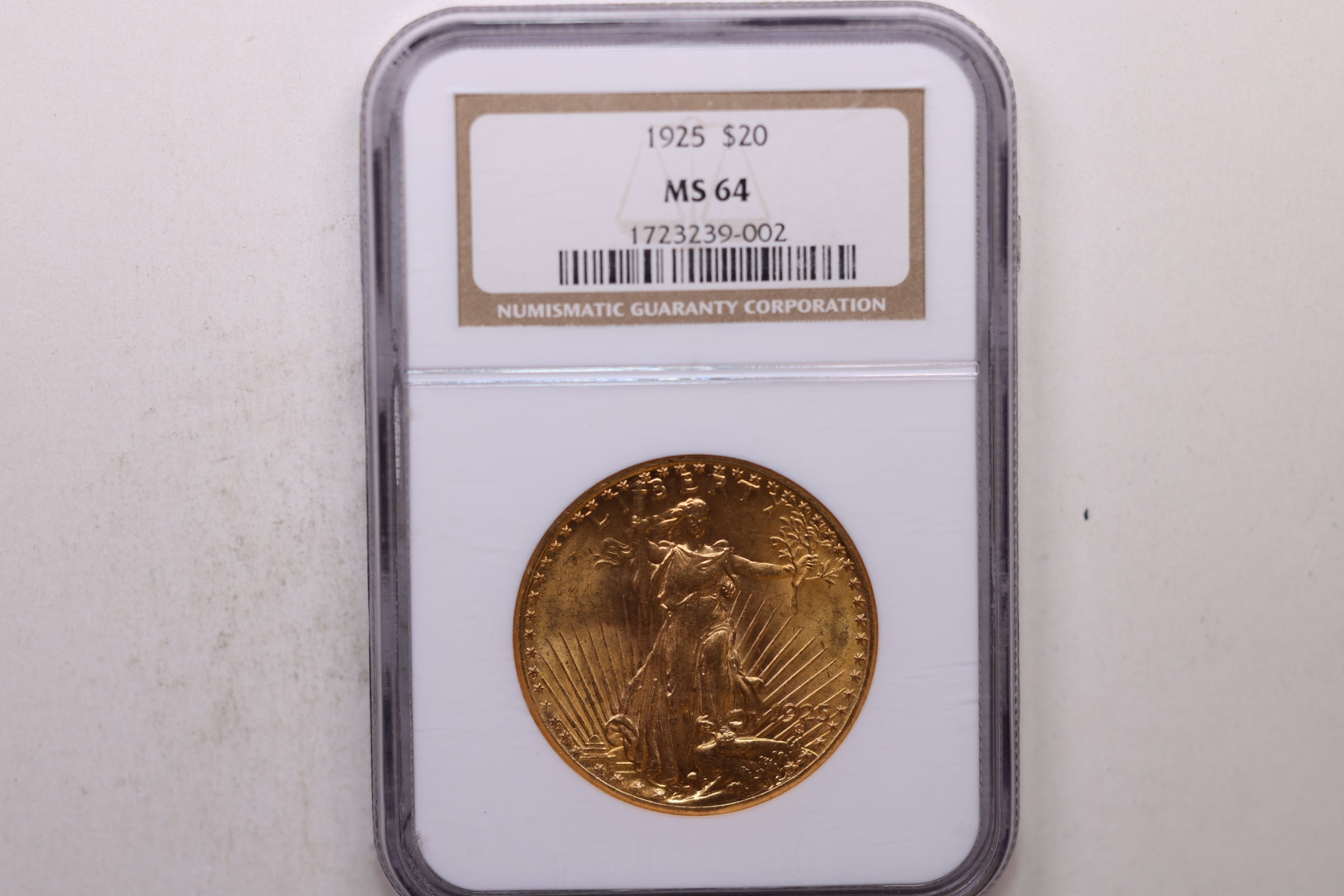 1908 $20 Gold Saint, Pre 1933 Double Eagle, NGC MS-64, Store Sale #G0126.