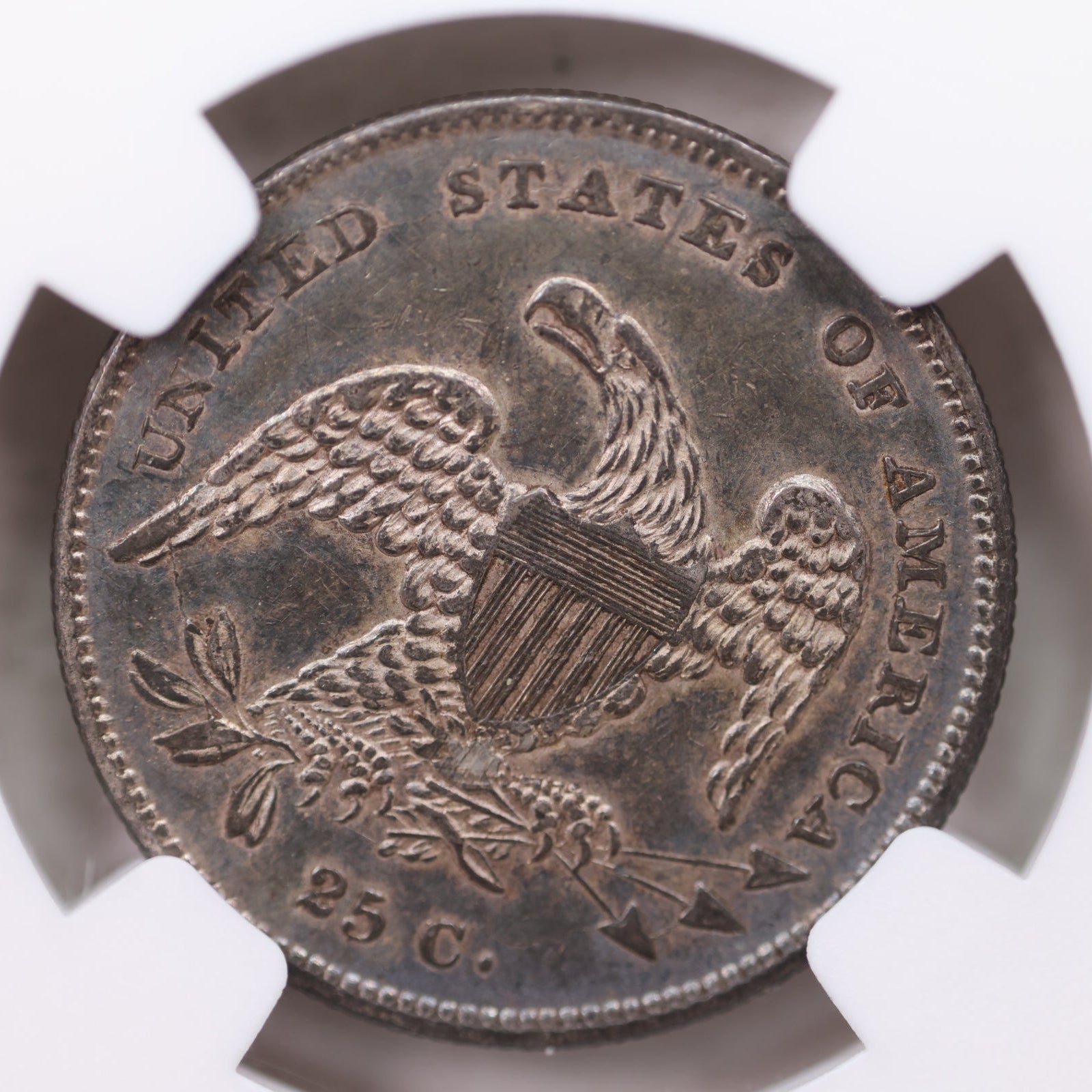 1831 Cap Bust Quarter, 'Small Letters', 'B-1', NGC AU-58. Store #GQR001.