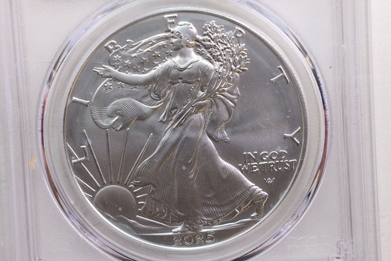 2025-W American Silver Eagle, Burnished Strike, NGC MS-70, Store SALE