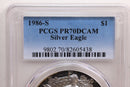 1986-S American Silver Eagle, Proof Strike, PCGS PR-70, Store SALE