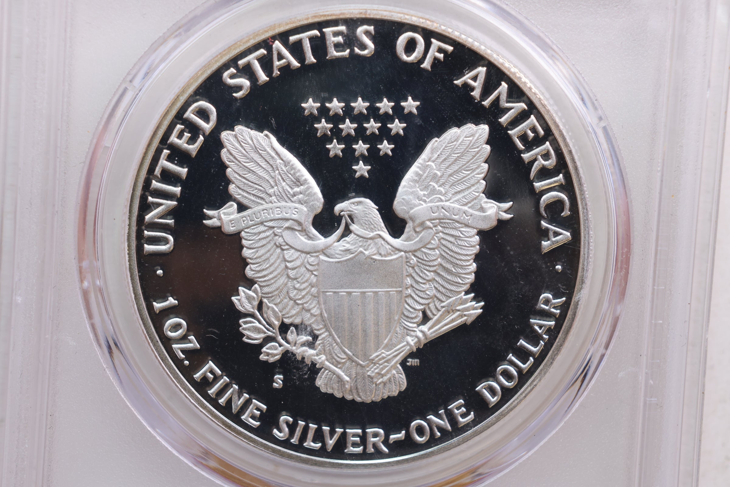 1986-S American Silver Eagle, Proof Strike, PCGS PR-70, Store SALE #AE0206.