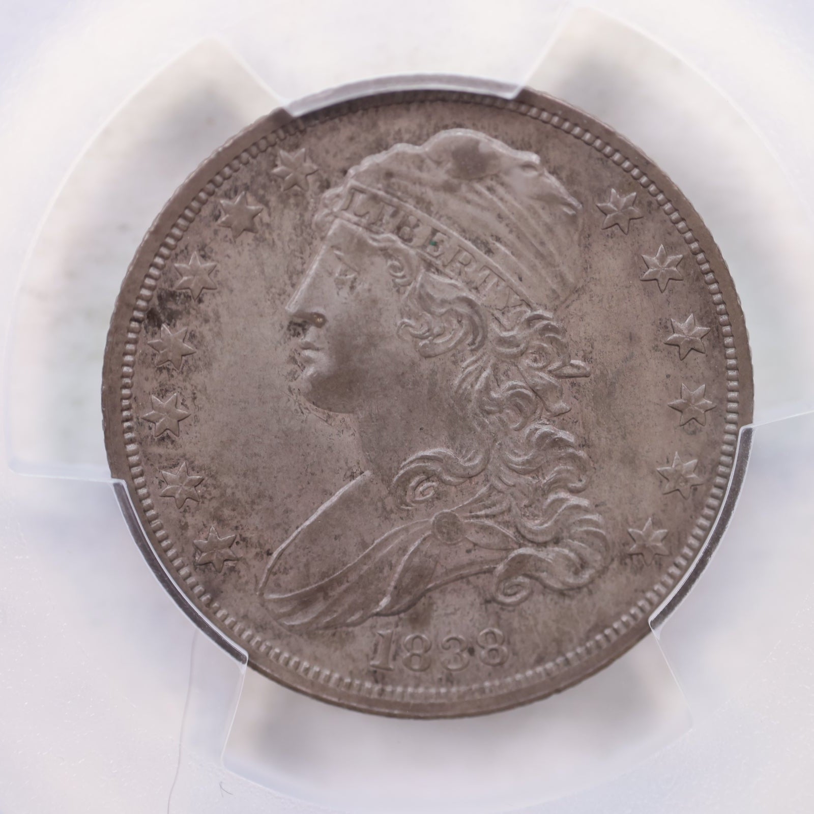 1838 Cap Bust Quarter, Browning-1, Mint State Coin, PCGS MS-62, Store #GQR004.