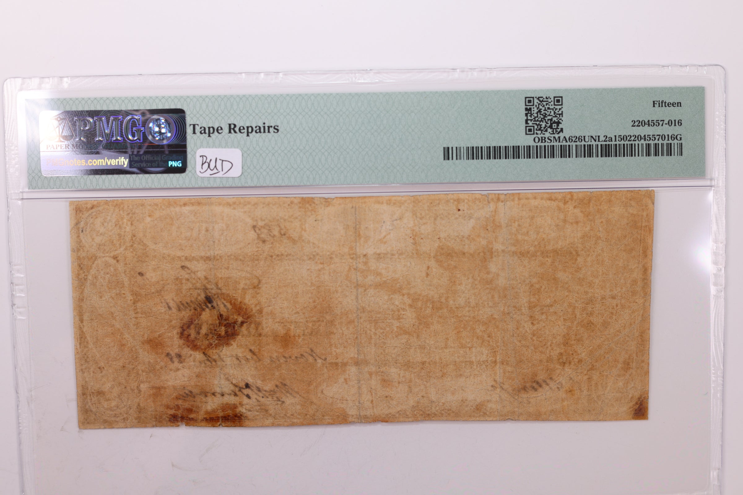 1828 $2., Obsolete Currency., Gloucester, MA., PMG F-15., Store #GMA002