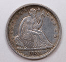 1838 Seated Liberty Dime, Small Stars, Circulated Coin, Store Sale