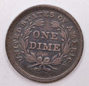 1838 Seated Liberty Dime, Partial Drape, Circulated Coin, Store Sale