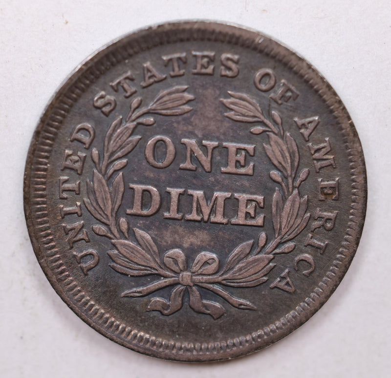 1838 Seated Liberty Dime, Partial Drape, Circulated Coin, Store Sale