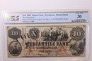 1856 $10., Obsolete Bank Note., Providence, R.I., PCGS VF-20., "Counterfeit"., Store