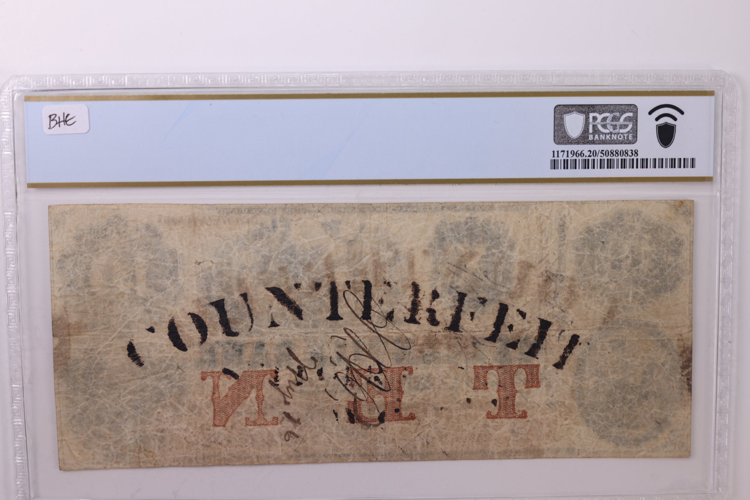1856 $10., Obsolete Bank Note., Providence, R.I., PCGS VF-20., "Counterfeit"., Store #GRI001
