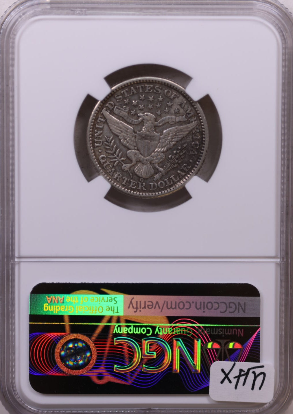 1892-O Barber Silver Quarter, Nice Eye Appeal, PCGS AU-55, Store Sale #GQR020.