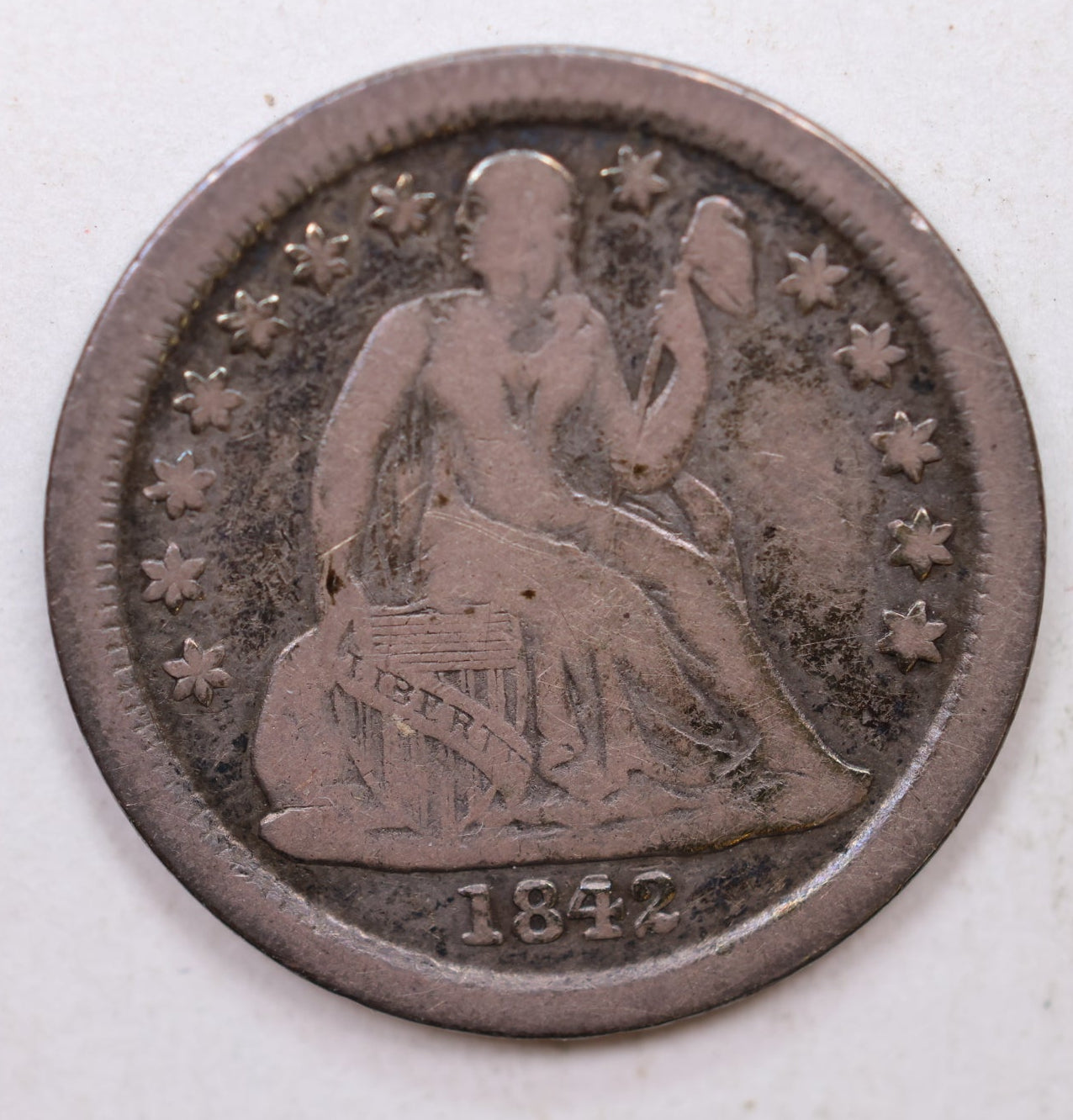 1842-O Seated Liberty Dime, Collectible Circulated Coin, Store Sale #DE681.