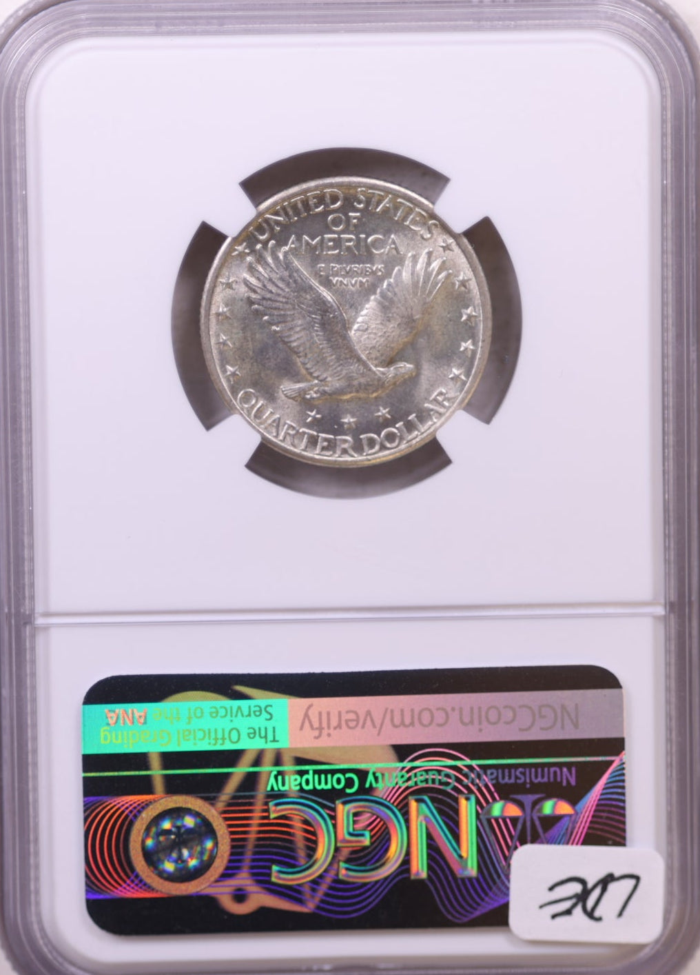 1924-D Standing Liberty Silver Quarter, Blast White, NGC MS-64, Store# GQR025.