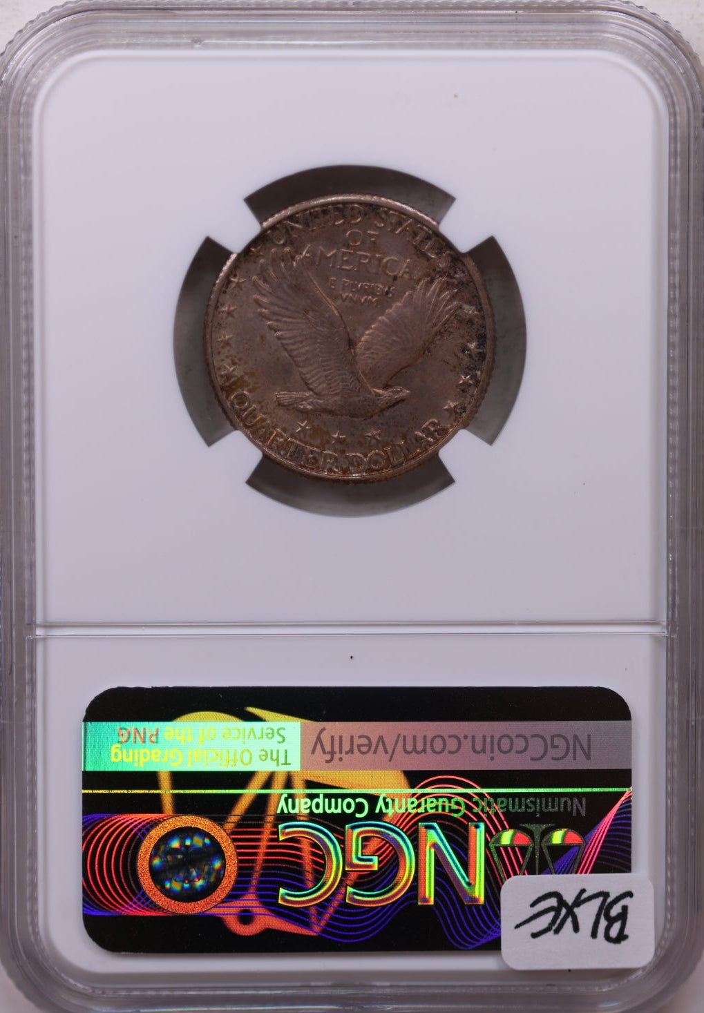 1926 Standing Liberty Silver Quarter, Toned, NGC MS-65 Full Head, Store# GQR0026.