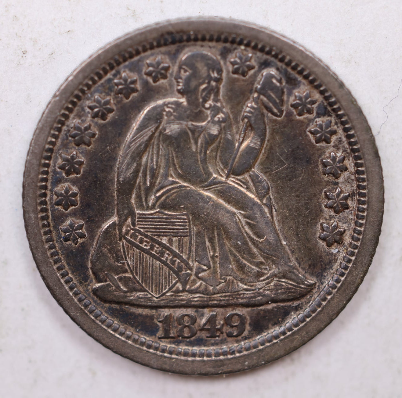 1849-O Seated Liberty Dime, Collectible Uncirculated Coin, Store Sale #DE691.