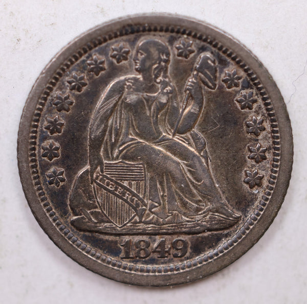 1849-O Seated Liberty Dime, Collectible Uncirculated Coin, Store Sale #DE691.