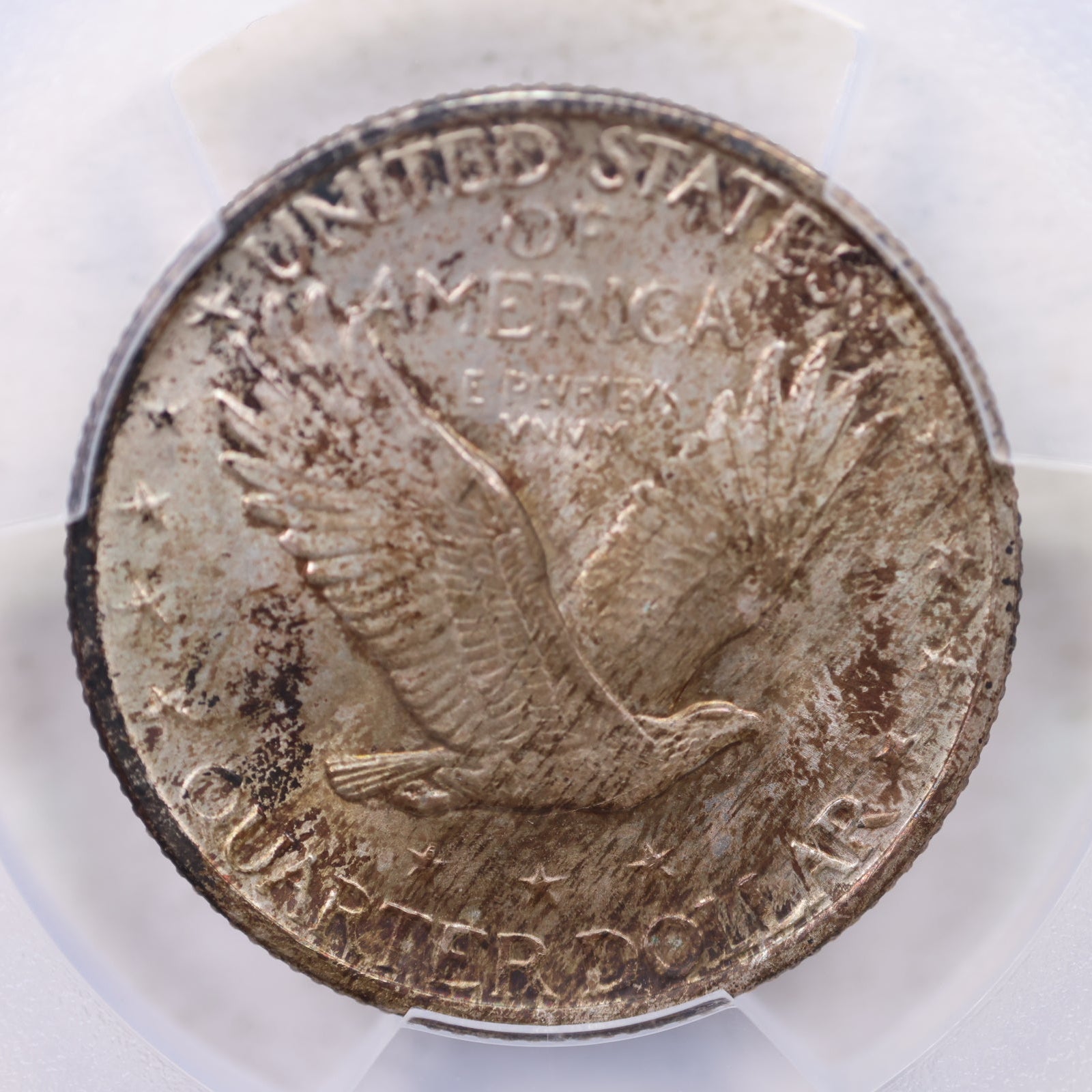 1919 Standing Liberty Silver Quarter, Toned!, NGC MS-65 Full Head, Store# GQR028.