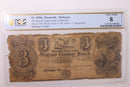 1837 $3., Plymouth, MI., Obsolete Currency., PCGS VG-8., STORE