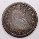 1851 Seated Liberty Dime, Collectible Circulated Coin, Store Sale
