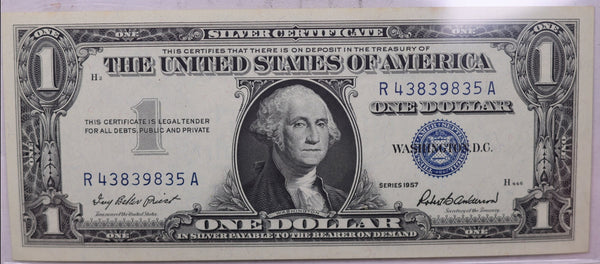 1957 $1 Silver Certificate., Crisp Uncirculated., Store #0702