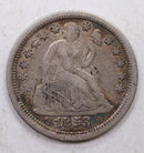 1853 Seated Liberty Dime, -No Arrows-, Circulated Coin, Store Sale
