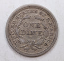 1853 Seated Liberty Dime, -No Arrows-, Circulated Coin, Store Sale