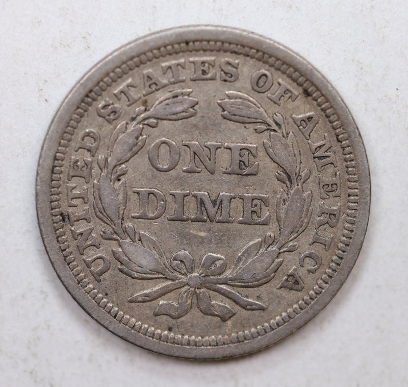 1853 Seated Liberty Dime, -No Arrows-, Circulated Coin, Store Sale