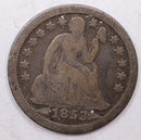 1853 Seated Liberty Dime, -With Arrows-, Circulated Coin, Store Sale