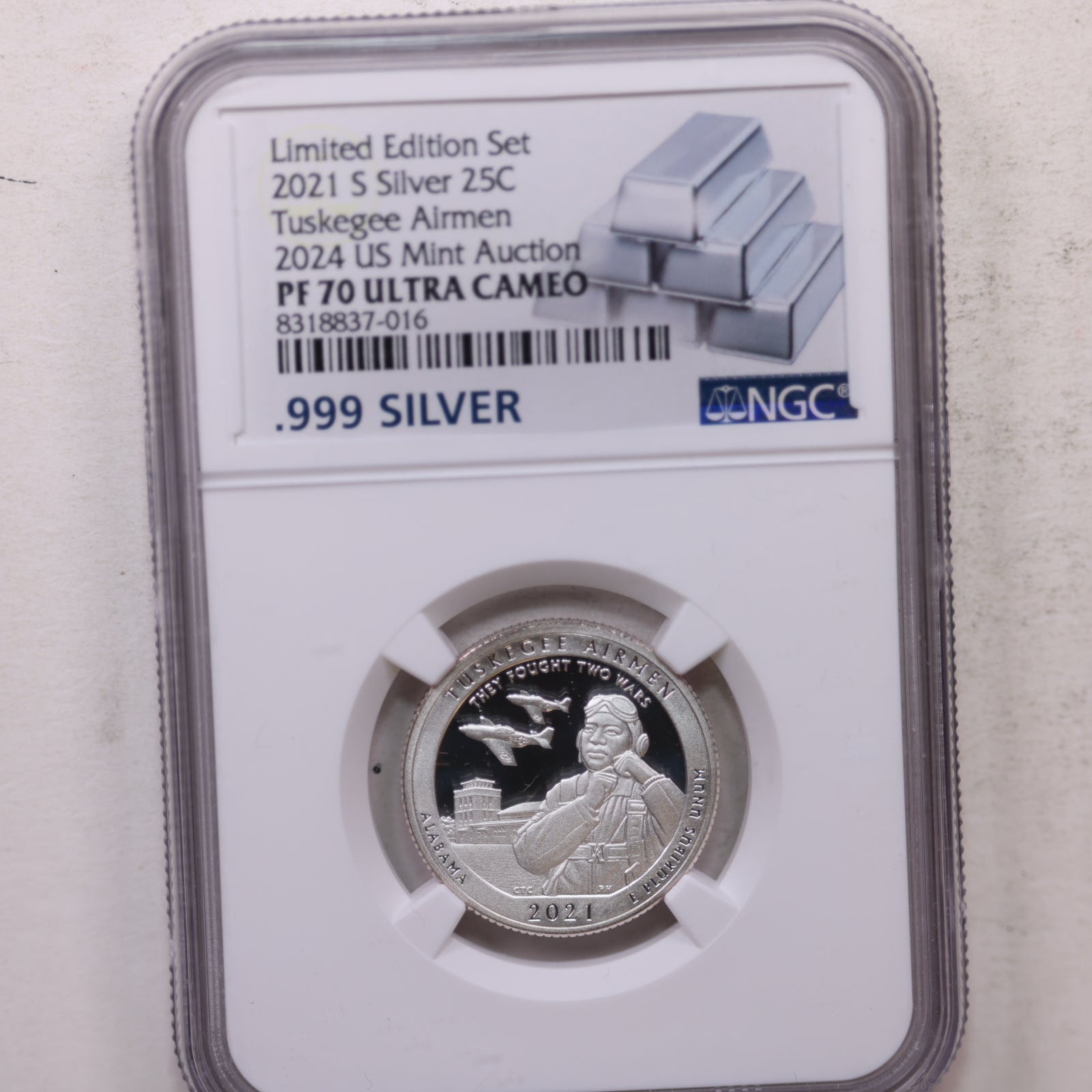 2021-S Washington Silver Quarter, Tuskegee Airmen, NGC PF-70, Store Sale #GQR050.