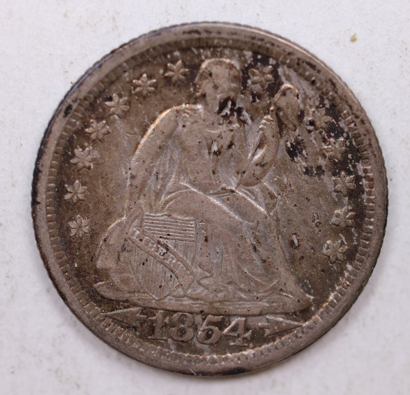 1854-O Seated Liberty Dime, About Uncirculated Coin, Store Sale