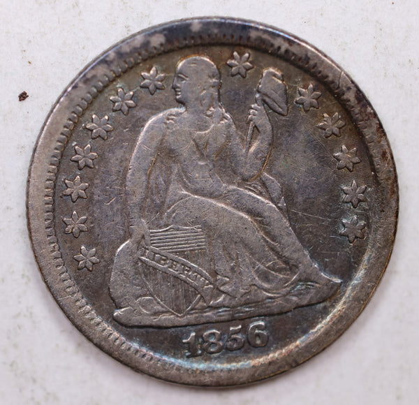 1856-O Seated Liberty Dime, About Uncirculated Coin, Store Sale #DE706.