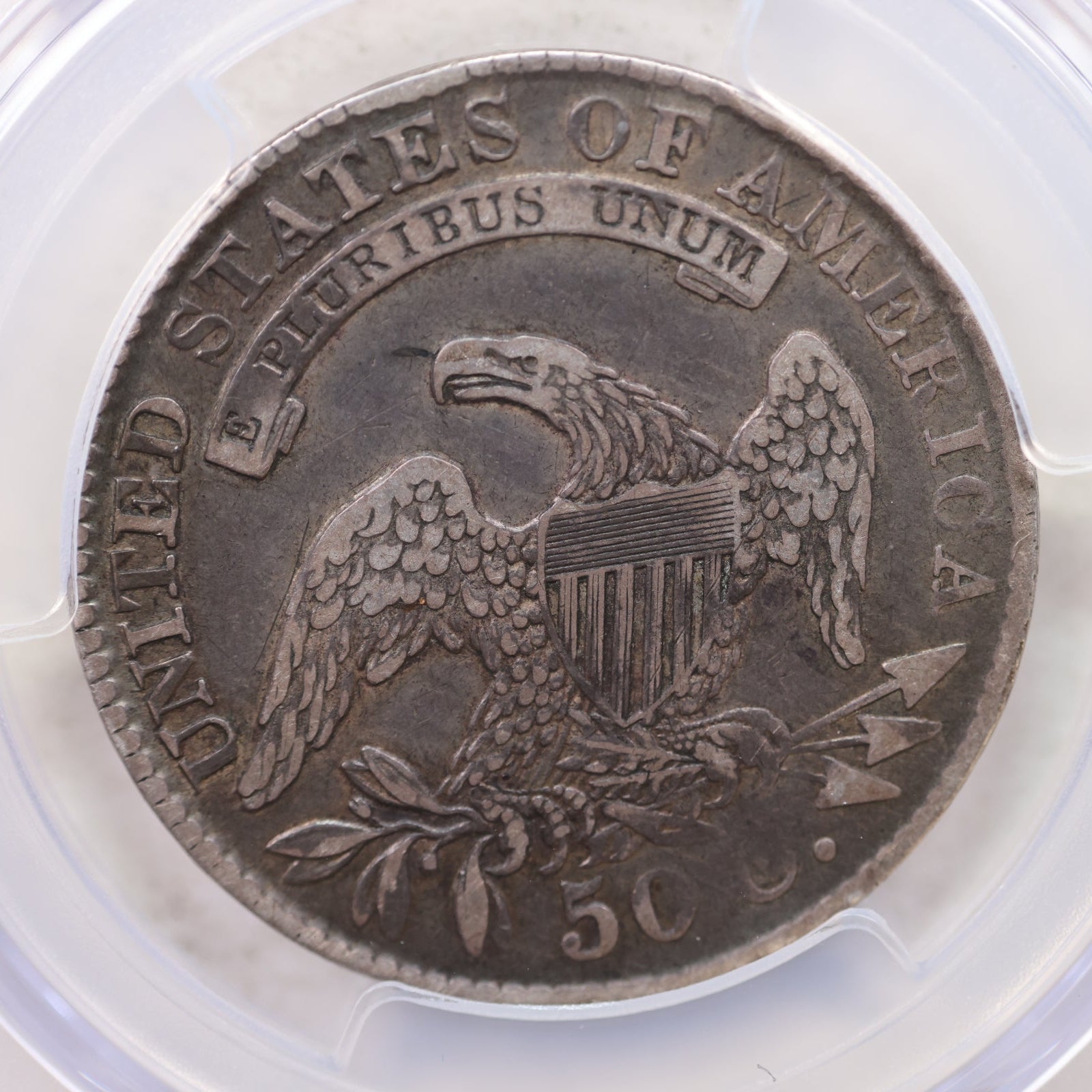 1829 Cap Bust Silver Half Dollar, PCGS AU-50, Circulated Coin. Store #GHR106.