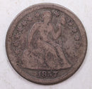1857-O Seated Liberty Dime, Collectible Circulated Coin, Store Sale