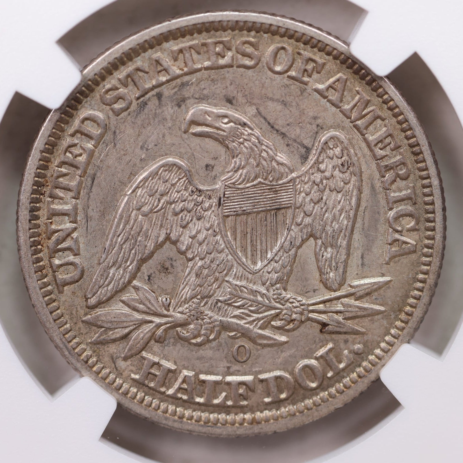 1857-O Seated Liberty Half Dollar, Nice Eye Appeal Coin, NGC AU-58. Store #GHR110.